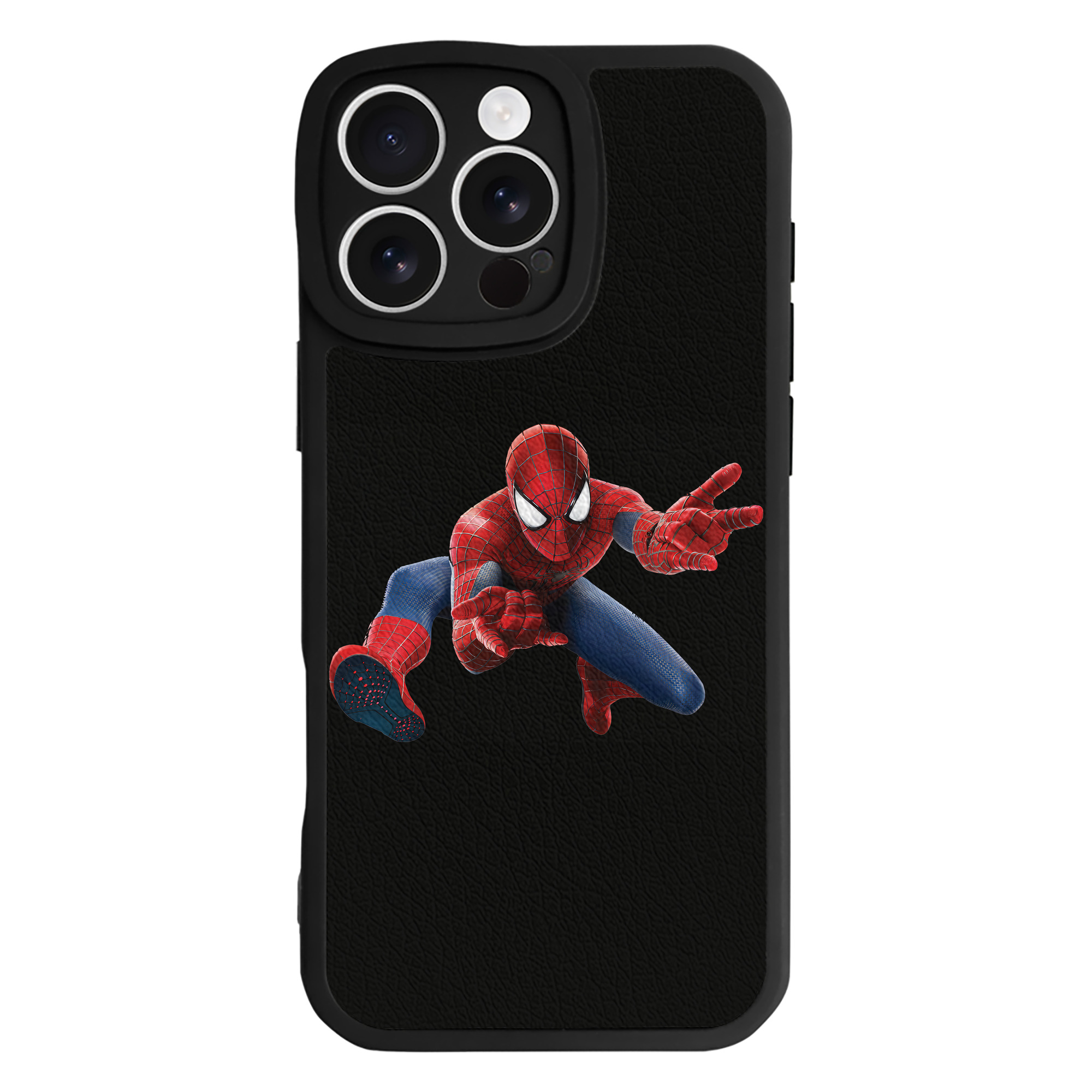 （画像用） Spider Man スパイダーマン 【iPhone 16シリーズ対応】シリコンスマホケース（レザー調） 材質：シリコン
